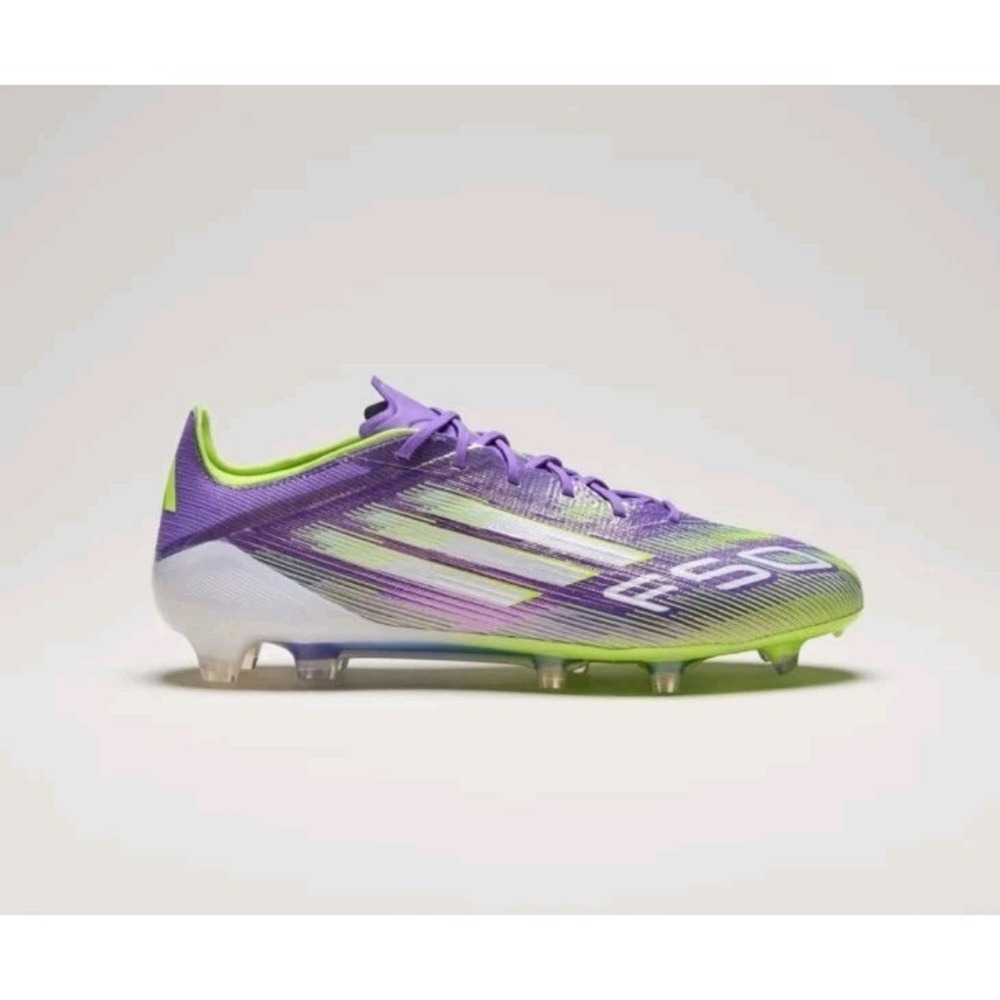 Adidas White Purple Green‎ F50 Elite Firm Ground Athletic Cleats Size 11
